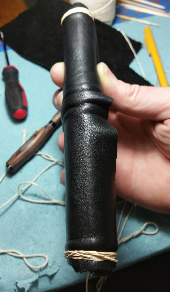 quick and easy leather handle wrap  Leather handle, Leather diy, Leather